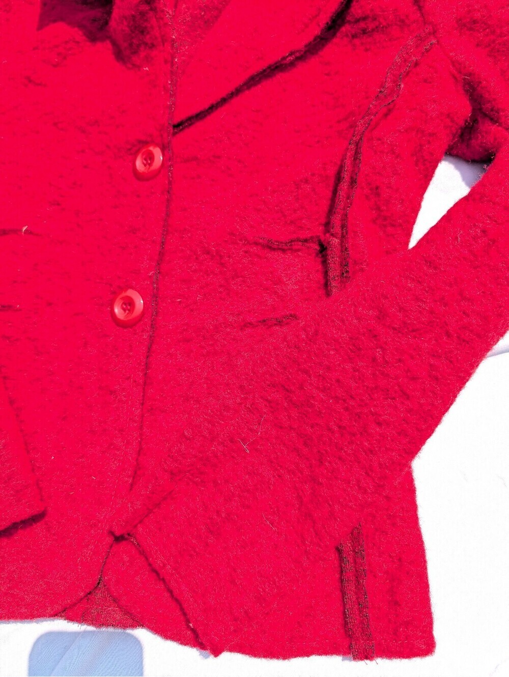 Marisa & Marie Women's Red Wool Blazer – Made in Italy Size Small - Picture 3 of 7